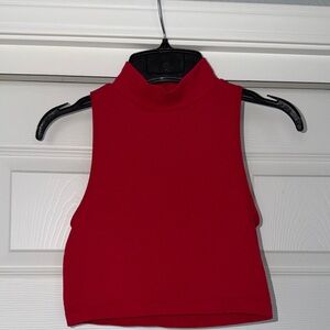 Bozzolo Red Sleeveless Crop Top